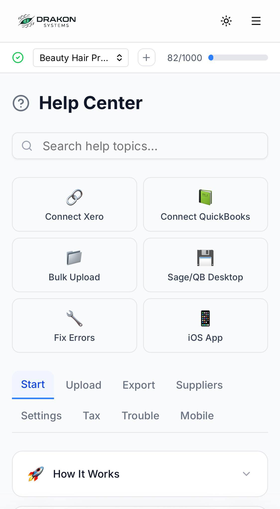 Built-in help center and documentation